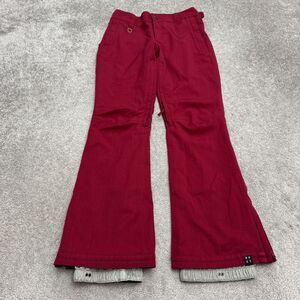 Roxy Slim Fit Snowboarding Ski Pants Womens 10K Burgundy Red Waterproof Outdoor